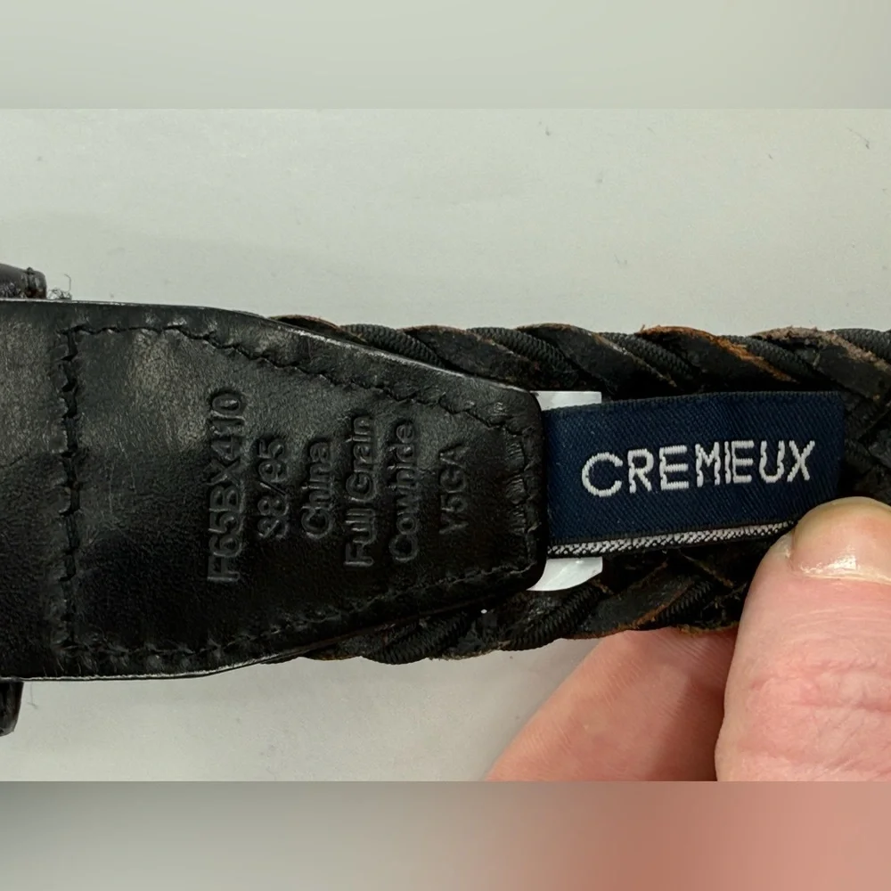 Cremieux Black Braided‎ Leather Belt 40
